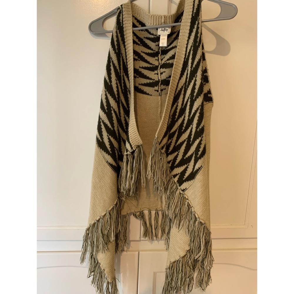 COFFEE STRIPED CARDIGAN